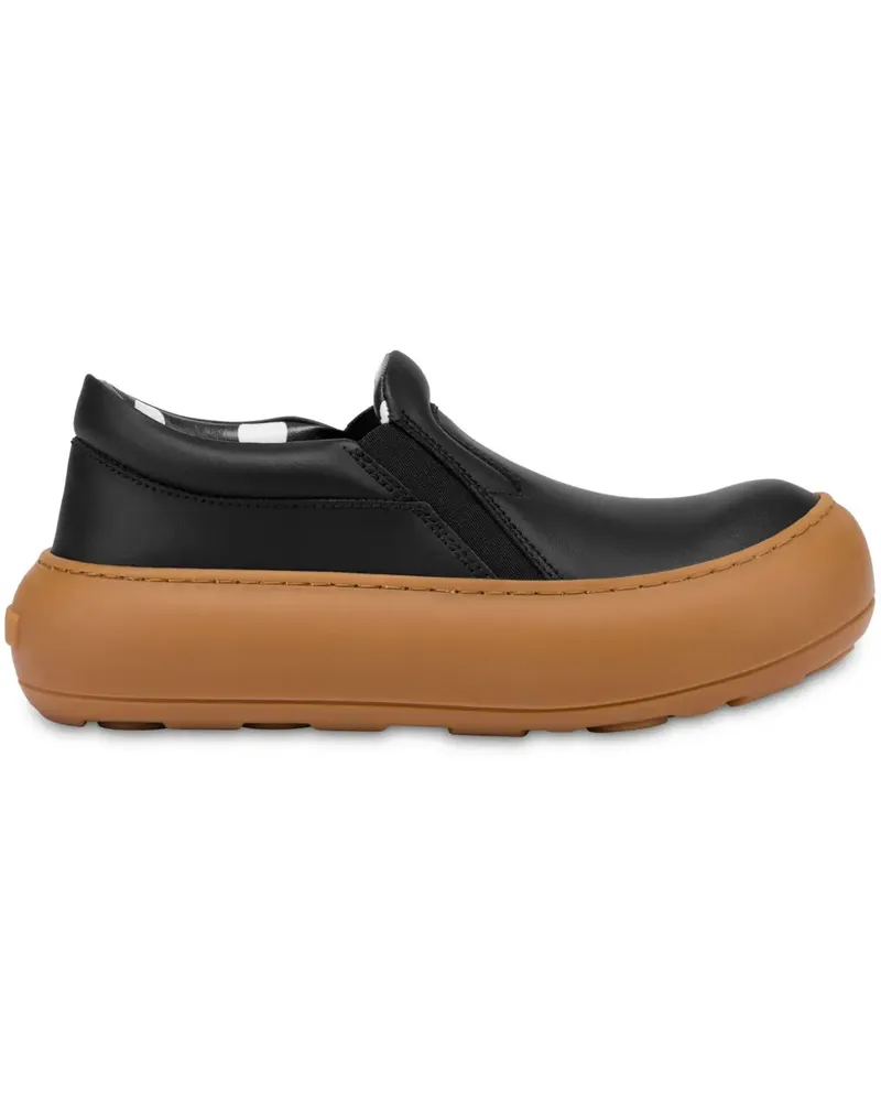 Moschino Sneakers aus Leder - Schwarz Schwarz