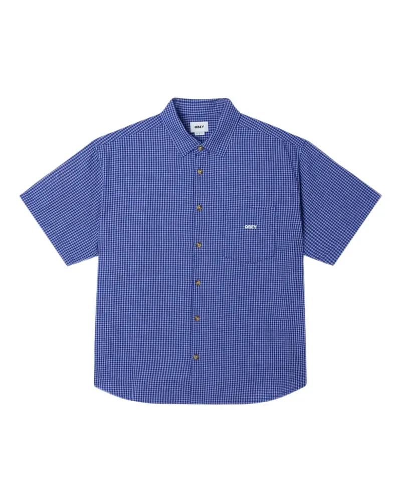 Obey BigWig Frank gingham short-sleeve shirt - Blau Blau