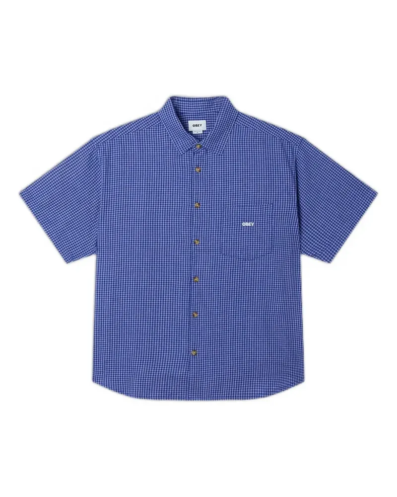 Obey BigWig Frank gingham short-sleeve shirt - Blau Blau