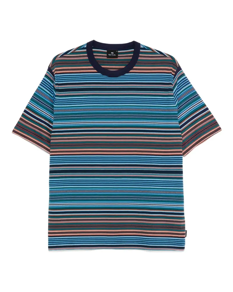 Paul Smith Gestreiftes T-Shirt - 45 COBALT BLUE 45