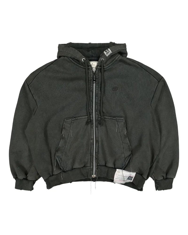 MIHARAYASUHIRO Ausgefranste Kapuzenjacke - Schwarz Schwarz