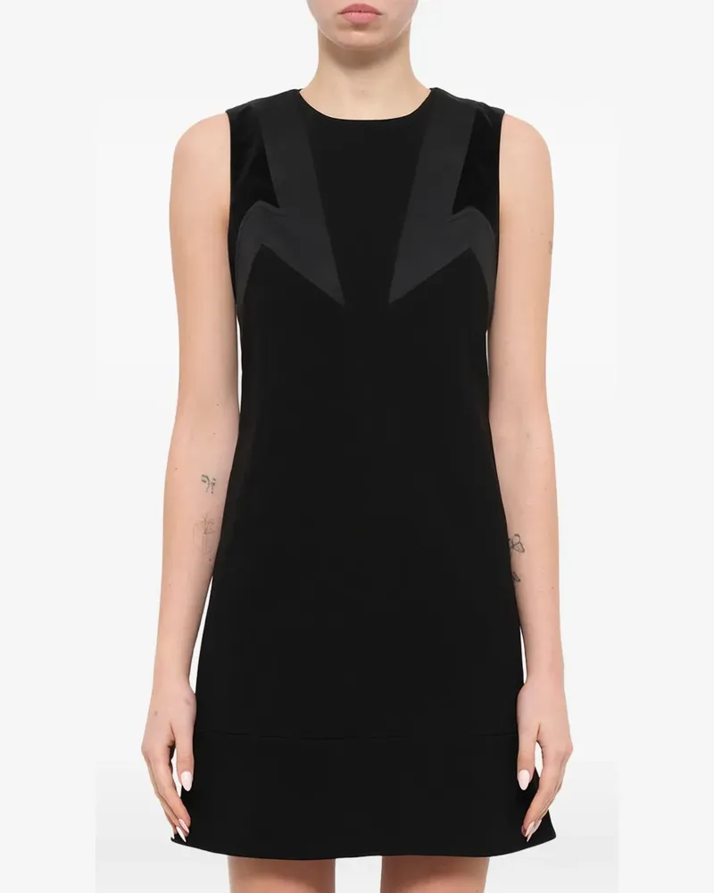 Neil Barrett lightning-bolt panelled mini dress - Schwarz Schwarz