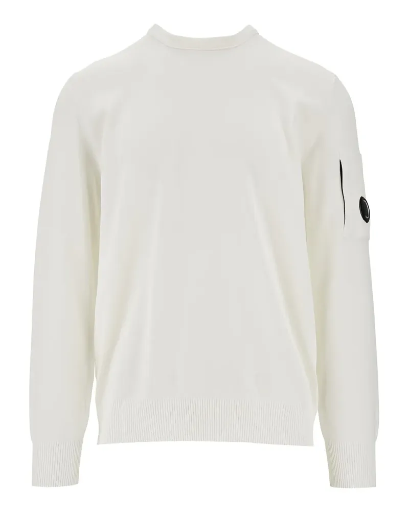 C.P. Company Pullover mit Linsen-Detail - Weiß Weiß