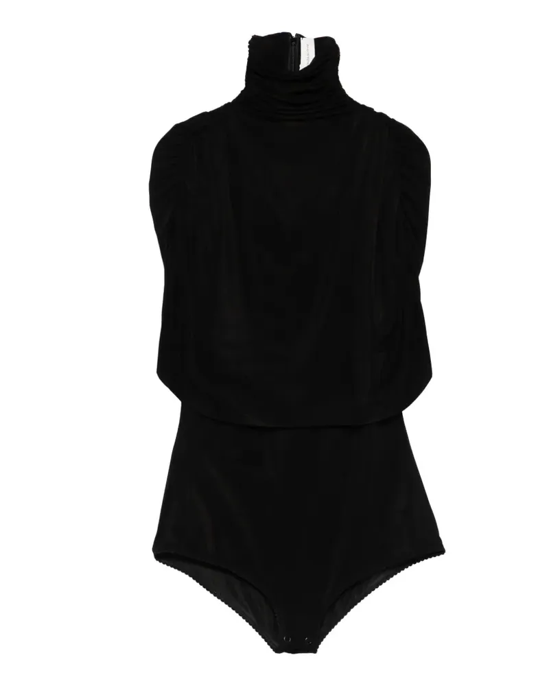 Magda Butrym draped high-neck bodysuit - Schwarz Schwarz