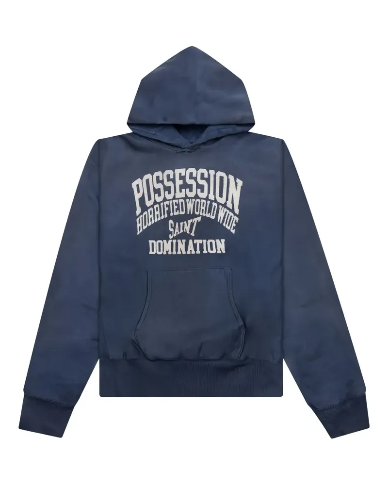 SAINT MXXXXXX Hoodie mit Logo - Blau Blau