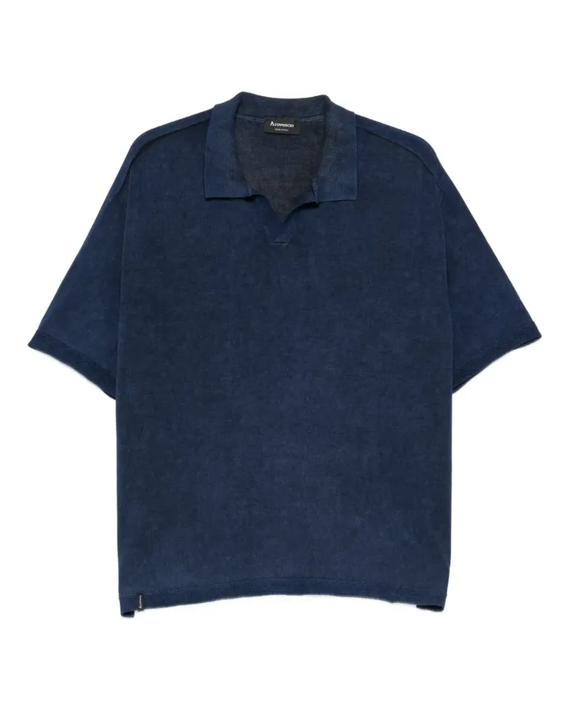 Arovescio Gestricktes Derby T-Shirt - Blau Blau
