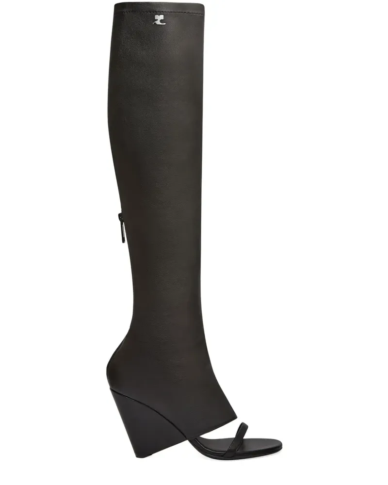 Courrèges Oblique Stiefel - Schwarz Schwarz