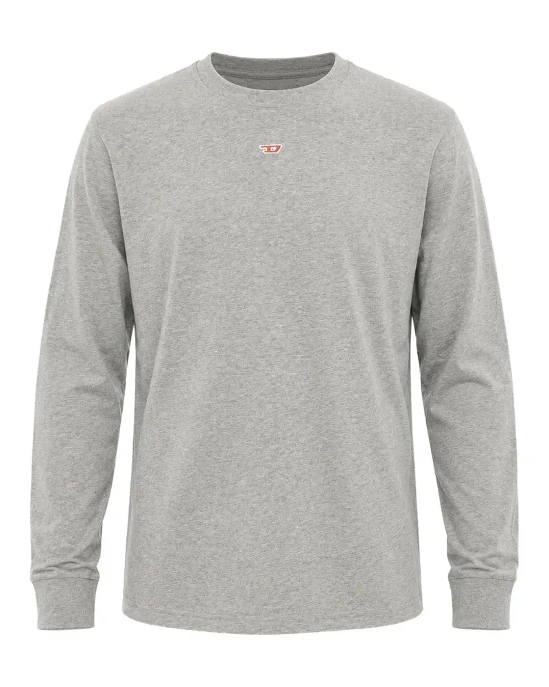 Diesel Langarmshirt mit Logo-Stickerei - Grau Grau