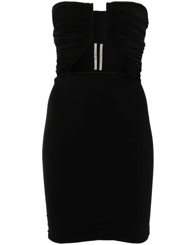 Rick Owens Jersey Prong Minikleid - Schwarz Schwarz