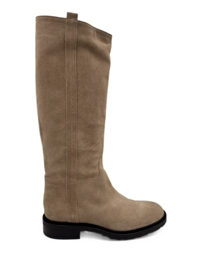 EN AVANT Jamie suede-finish knee-high boots - Nude Nude