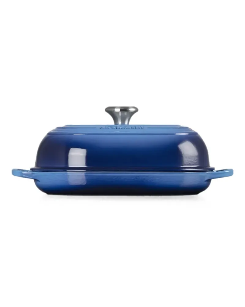 Le Creuset Ovale Kasserolle-Schale mit Deckel - Blau Blau