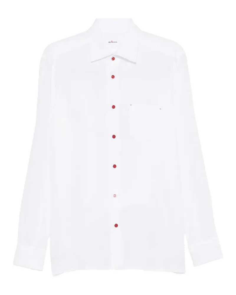 Kiton button-up shirt - Weiß Weiß