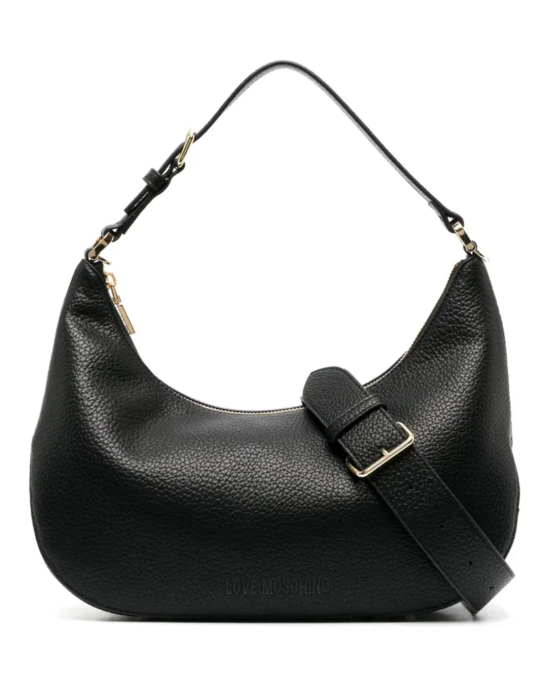 Moschino Handtasche mit Logo - Schwarz Schwarz