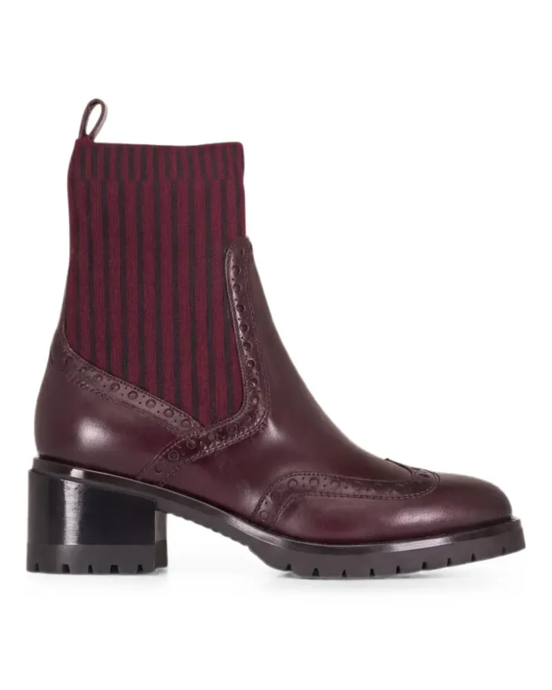 Santoni Ferret Stiefeletten mit Budapestermuster - Braun Braun