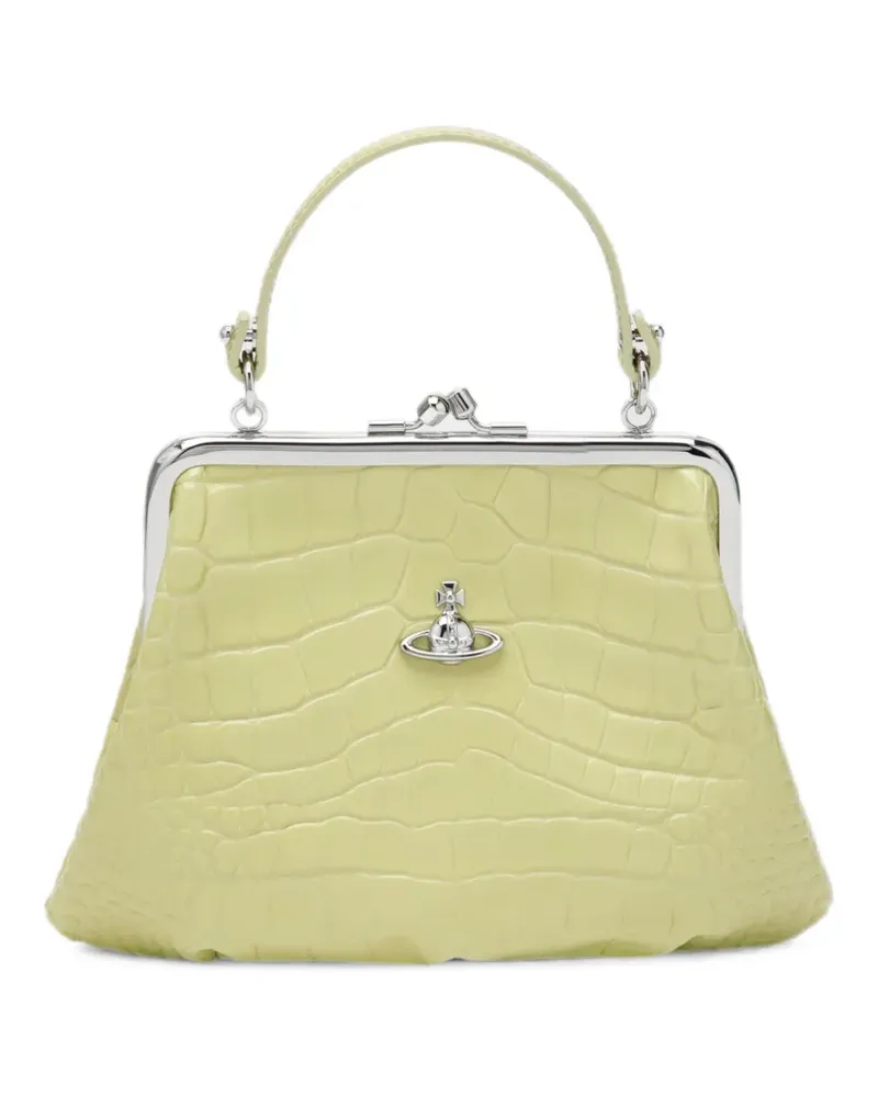 Vivienne Westwood Granny Frame Tote Bag mit Kroko-Effekt - Gelb Gelb