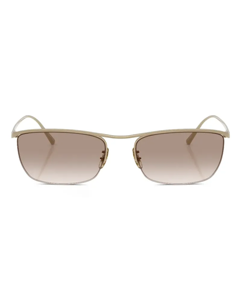 Oliver Peoples rectangle-frame sunglasses - Gold Gold