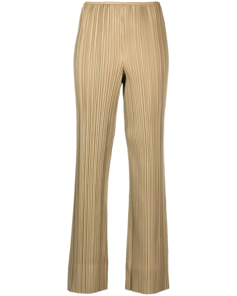 Nanushka Emae Hose in Lederoptik - Nude Nude