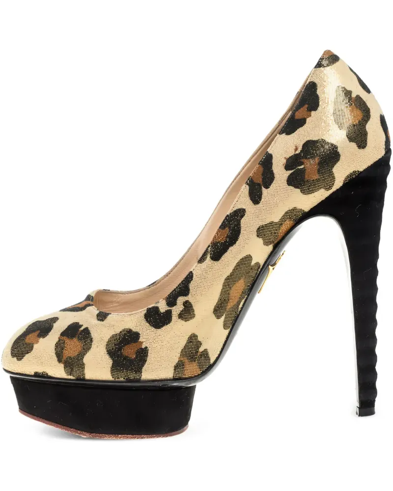 Charlotte Olympia Plateau-Pumps mit Leopardenmuster - Nude Nude