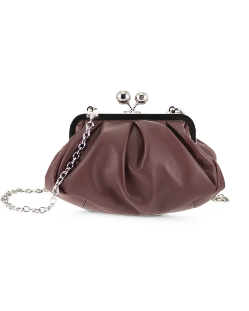 Max Mara small Pasticcino leather clutch bag - Braun Braun