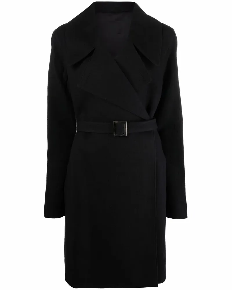 Rick Owens Mantel mit Gürtel - Schwarz Schwarz