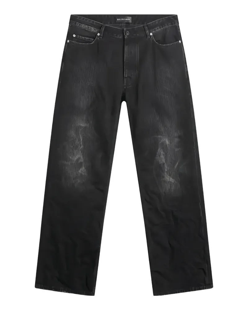 Balenciaga Jeans in Distressed-Optik - Schwarz Schwarz