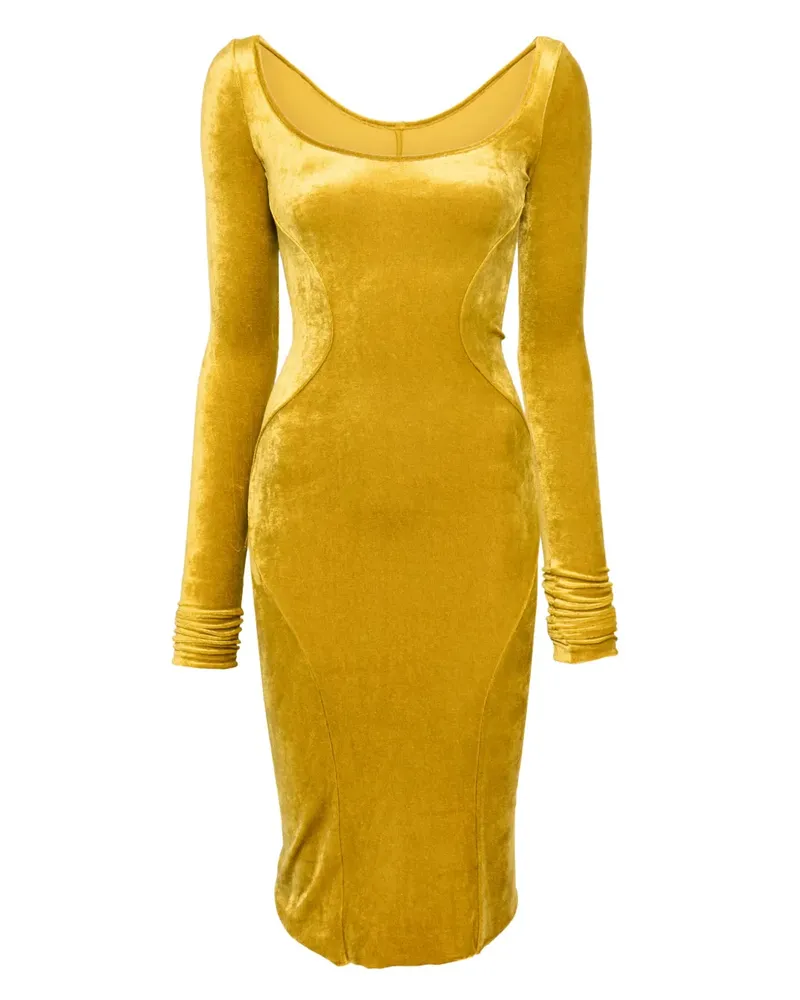 Rick Owens Lilies Langärmeliges Kleid - Gelb Gelb