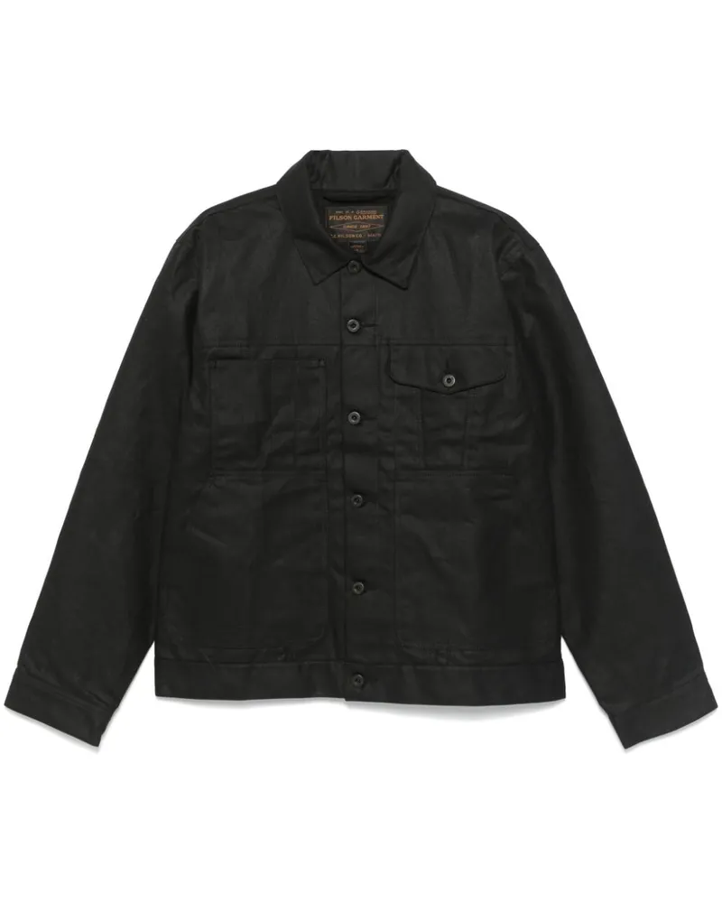 Filson Gewachste Hemdjacke - Schwarz Schwarz