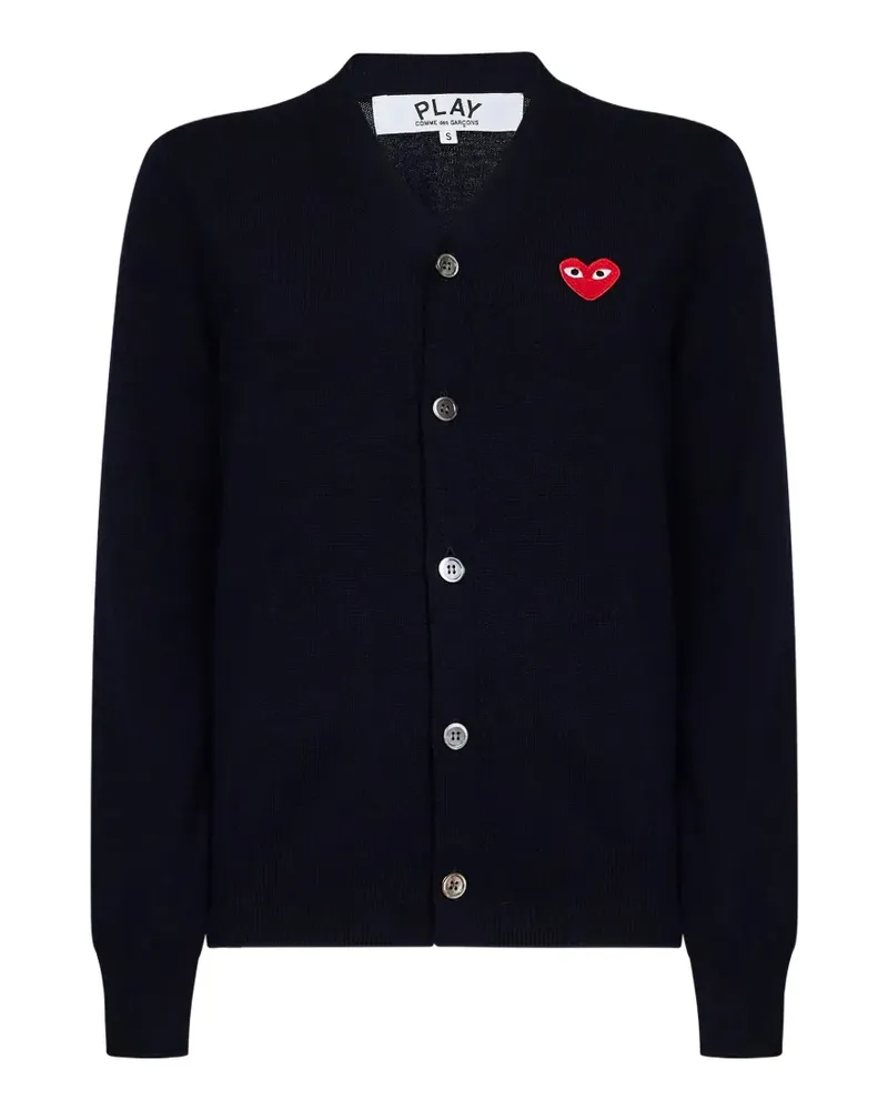 Comme des Garçons Play heart-emblem cardigan - Schwarz Schwarz