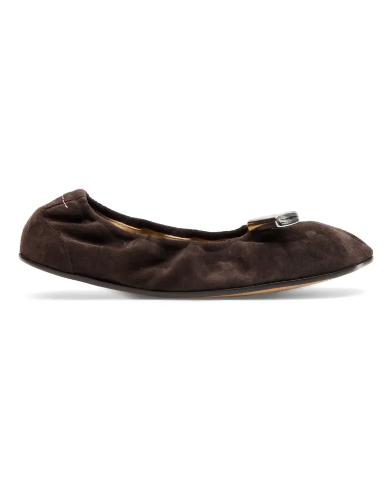Maison Margiela Anatomic suede ballet flats - Braun Braun