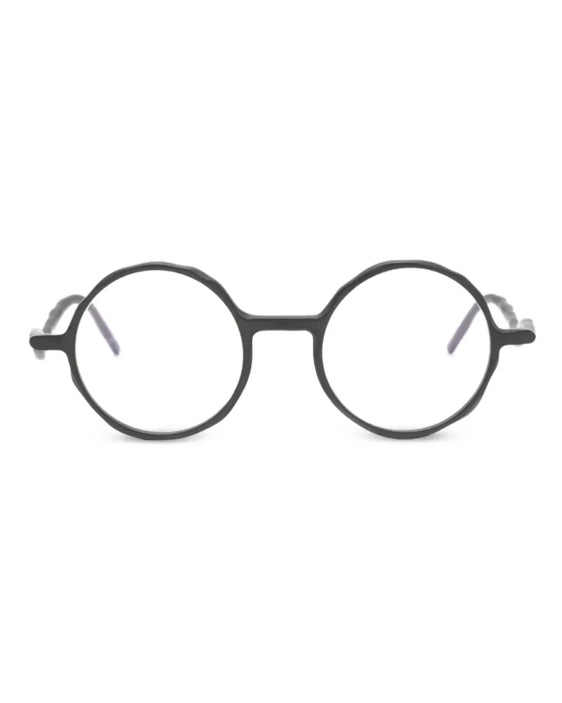 KUBORAUM Brille mit rundem Gestell - Schwarz Schwarz