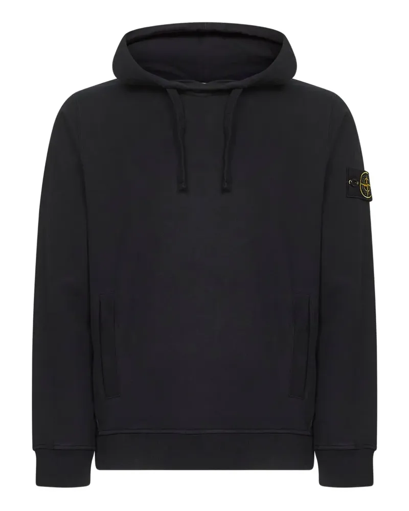 Stone Island Hoodie mit Kängurutasche - Schwarz Schwarz