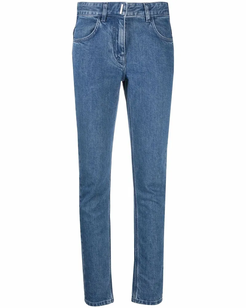 Givenchy Halbhohe Skinny-Jeans Blau