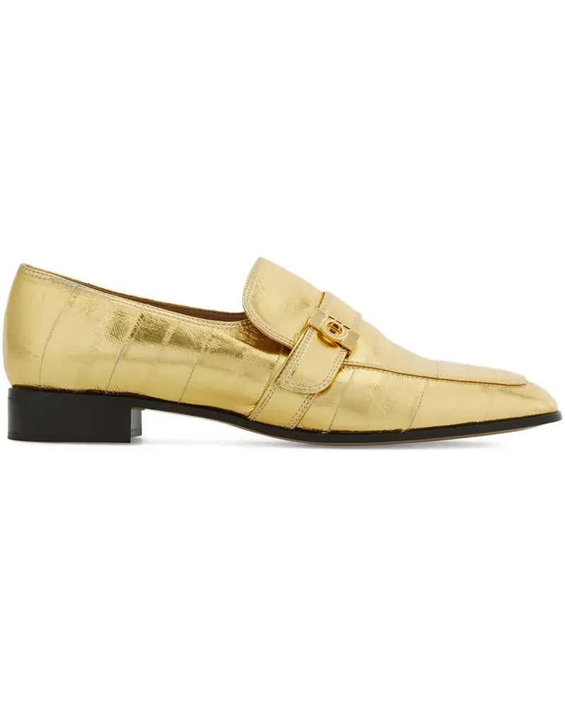 Ferragamo Hug Loafer mit laminiertem Finish - Gold Gold