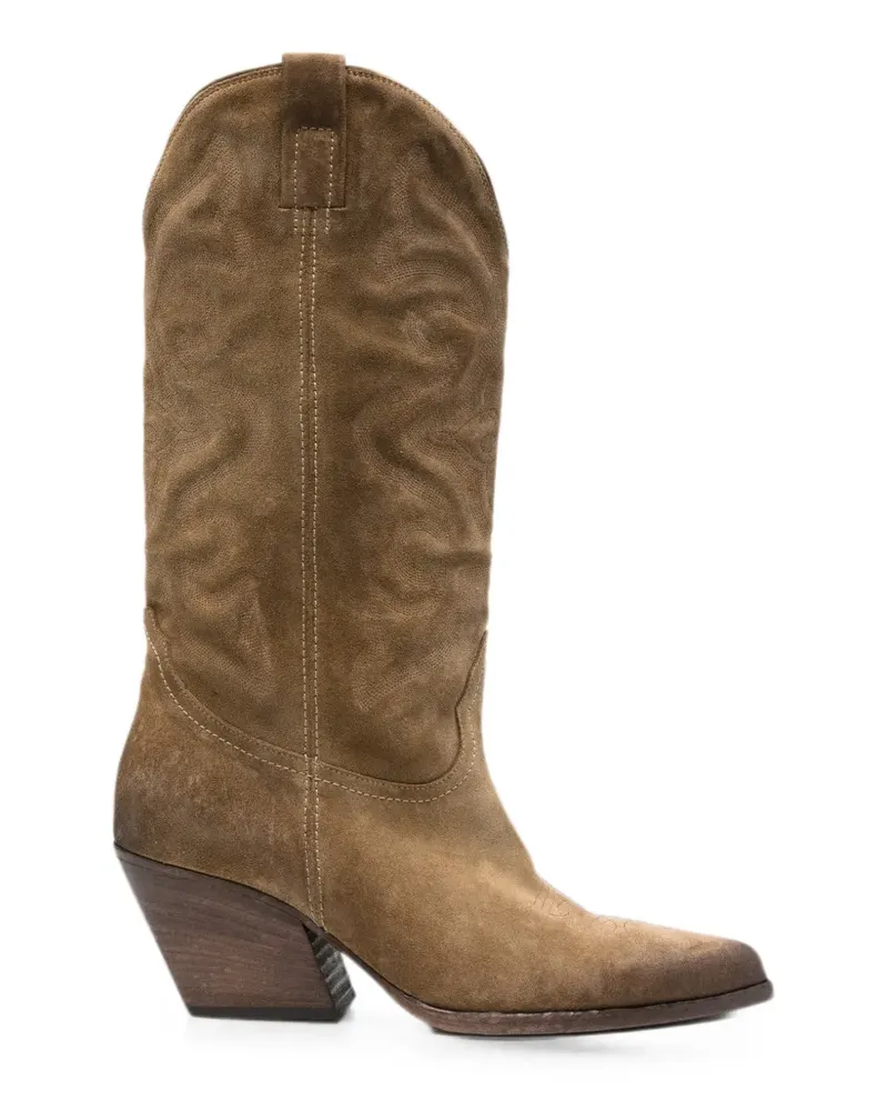 Elena Iachi Stiefel mit spitzer Kappe - Braun Braun
