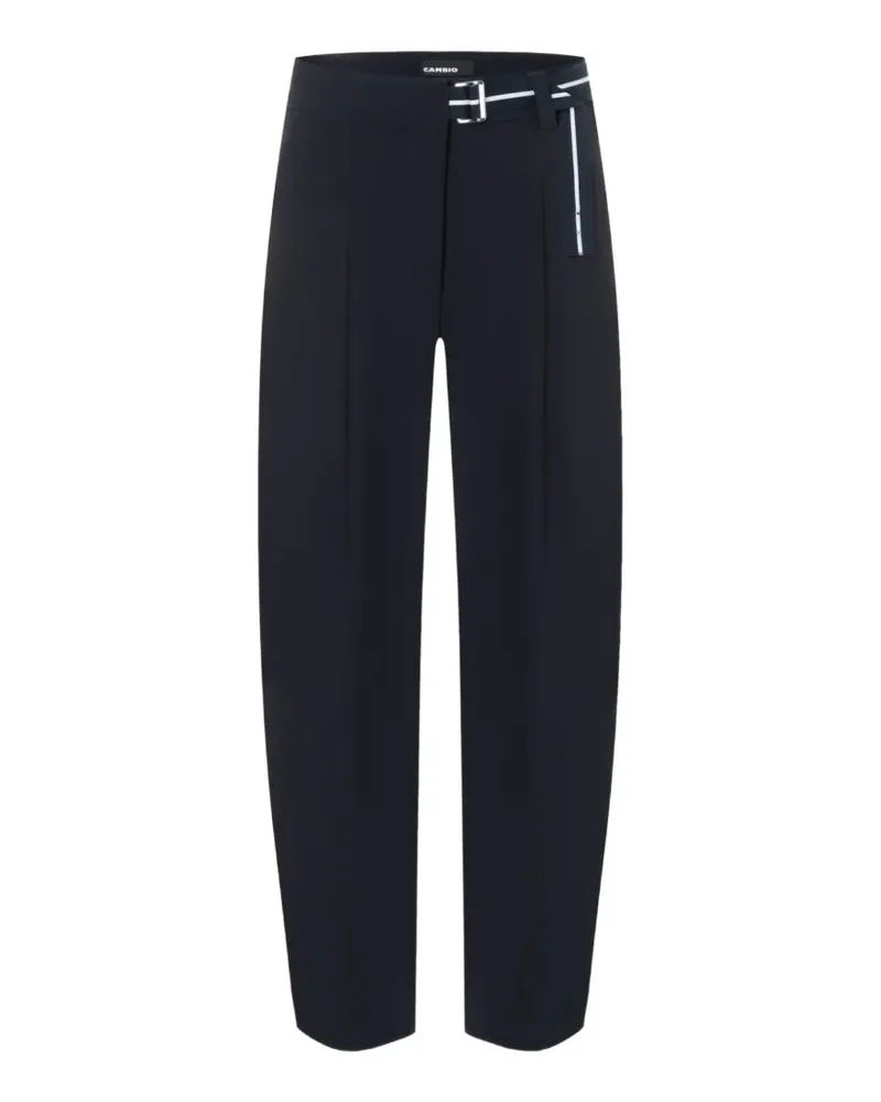 Cambio Elaine belted pleated trousers - Blau Blau