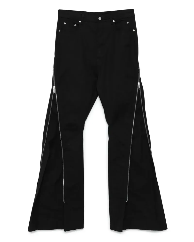 Rick Owens Schlaghose mit Reißverschluss - Schwarz Schwarz