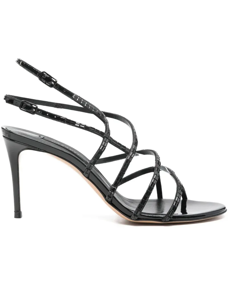 Casadei 90mm round-toe sandals - Schwarz Schwarz