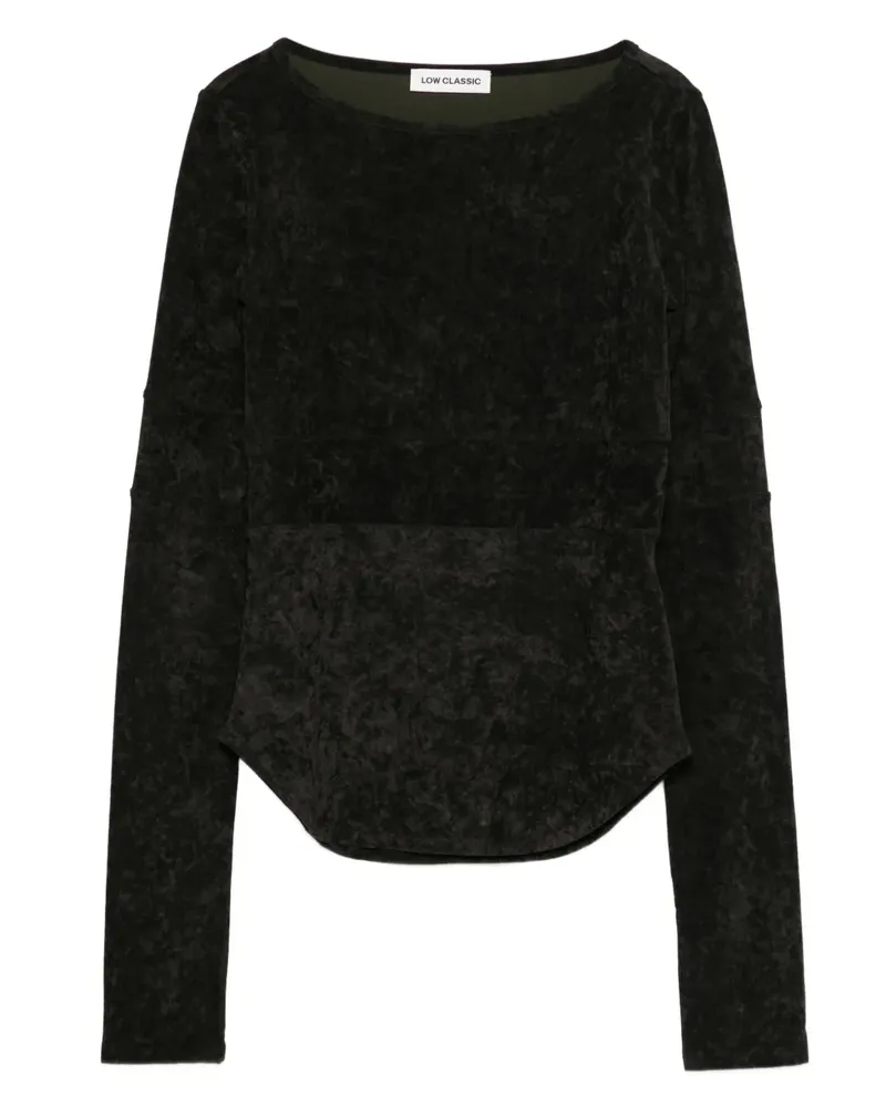 LOW CLASSIC Klassisches Langarmshirt - Braun Braun