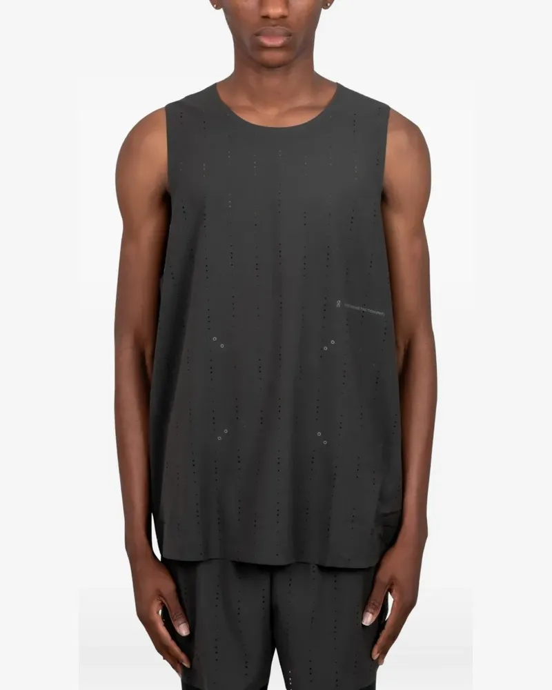 ON x PAF Zero Singlet perforated logo-print vest - Grau Grau