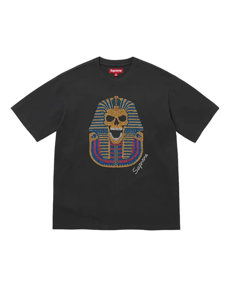 Supreme Being King Tut T-Shirt mit Strass - Schwarz Schwarz