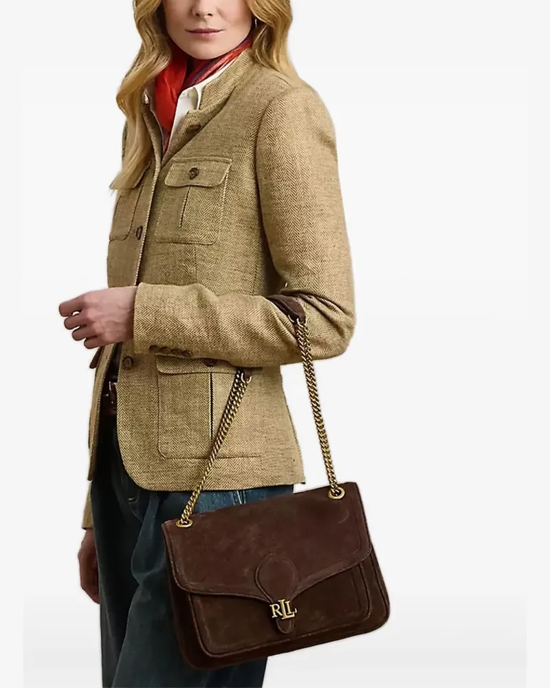 Ralph Lauren Schultertasche mit Kettenriemen - Braun Braun