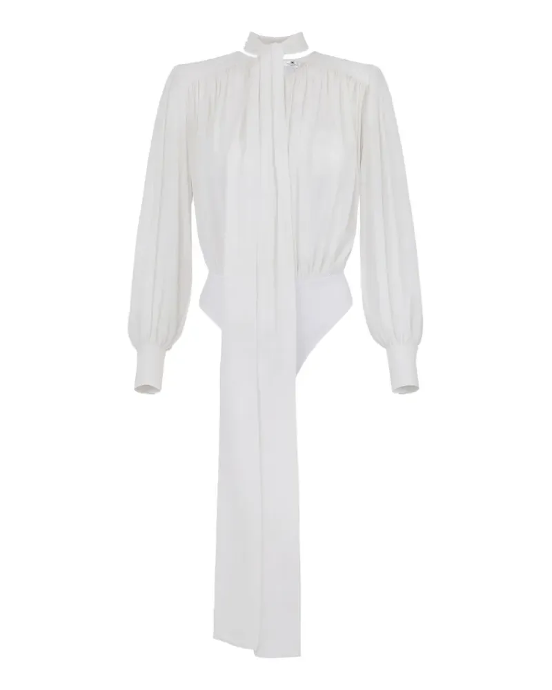 Elisabetta Franchi balloon-sleeve bodysuit - Weiß Weiß