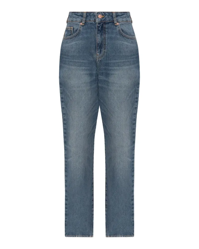 Emporio Armani pocket cotton straight-leg jeans - Blau Blau