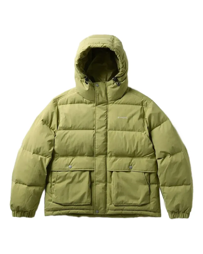 Snow Peak Gefütterte Kapuzenjacke - Grün Grün