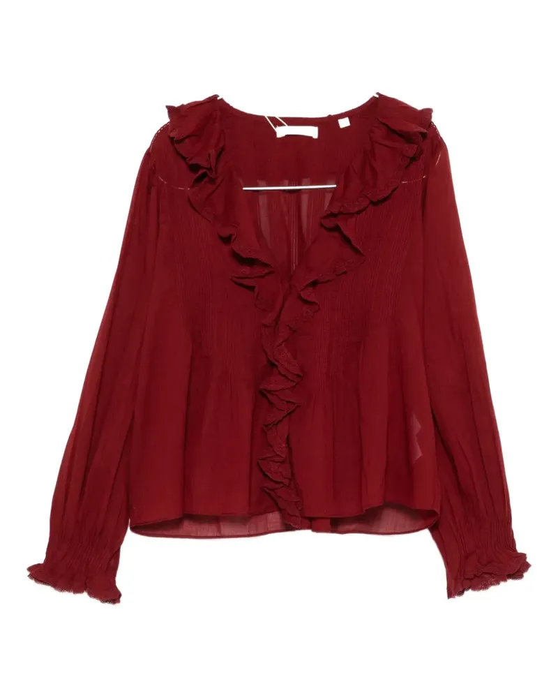DÔEN Hardy ruffled blouse - Rot Rot