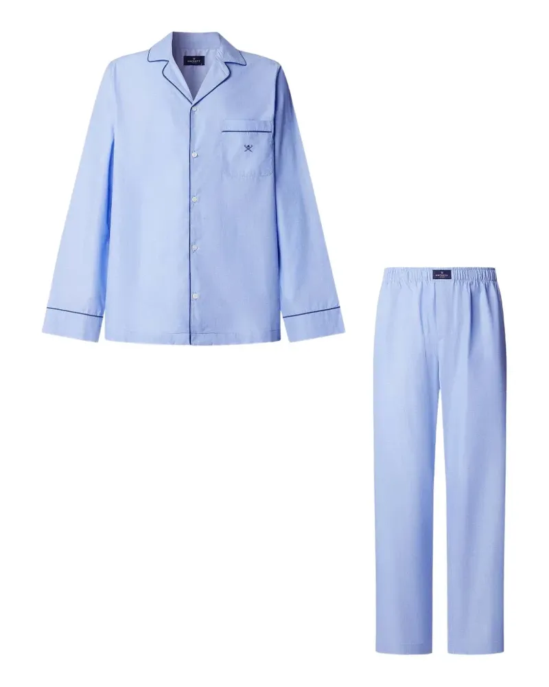 Hackett Pyjama mit Logo-Stickerei - Blau Blau