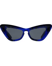 Burberry Cat-Eye-Sonnenbrille mit Rosenmotiv Blau