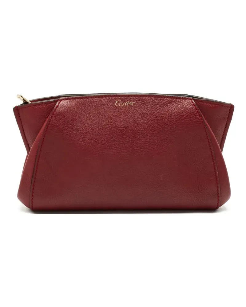 Cartier Abgerundete Clutch aus Leder - Rot Rot