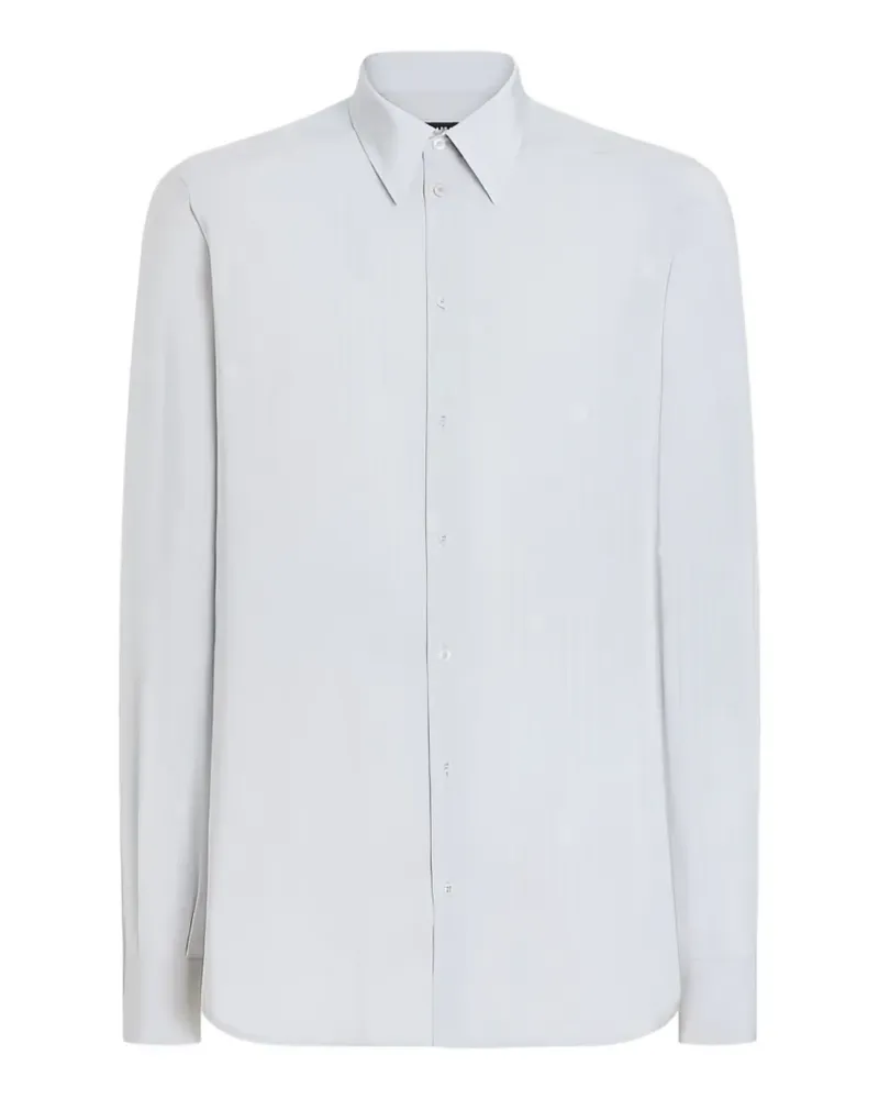 Dolce & Gabbana Martini Hemd aus DG Barre-Jacquard - Weiß Weiß