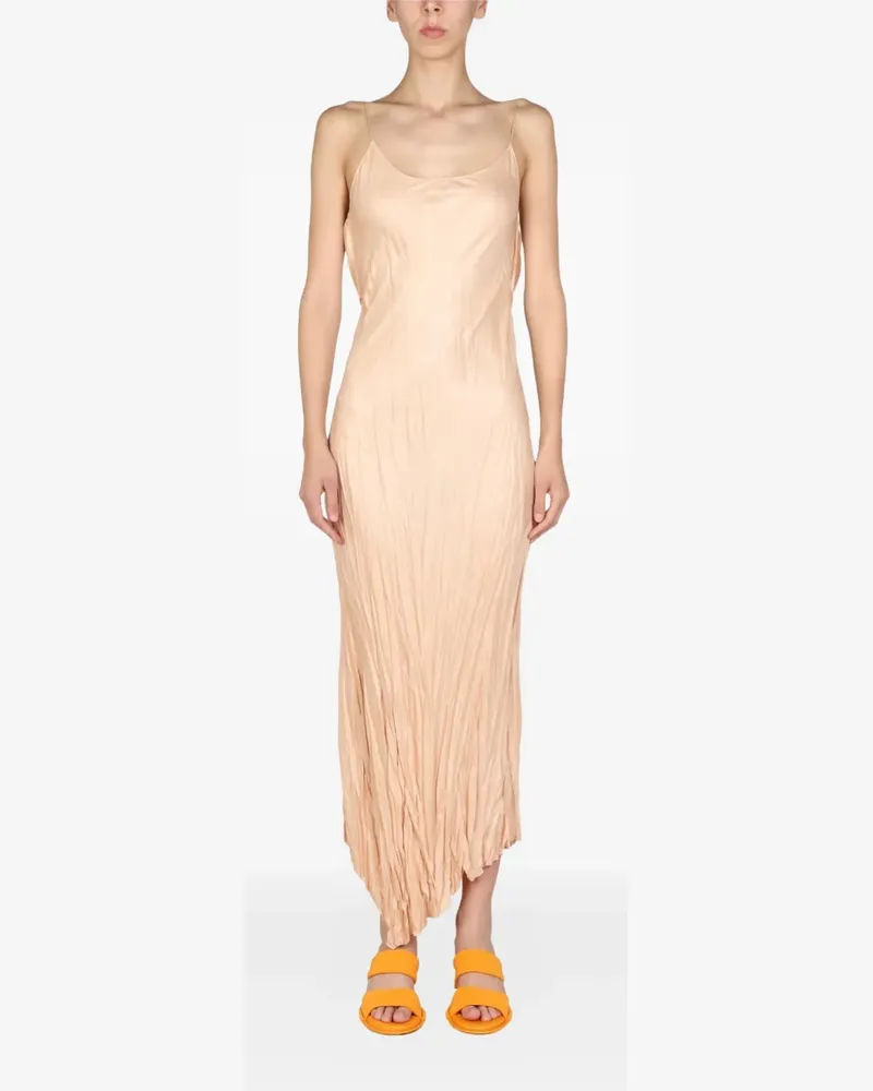 Philosophy Di Lorenzo Serafini asymmetric pleated midi dress - Nude Nude